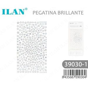 Adesivi con Strass ILAN 39030-1, Decalcomanie Brillanti Rimovibili per Nail Art - Product Image 1