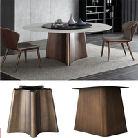Support de Table en acier inoxydable, Design européen moderne, pieds de Table en métal doré