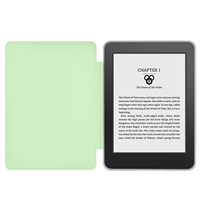 Étui pour tablette en cuir PU de conception personnalisée imprimable pour Kindle Paperwhite 5 6.8 pouces étui arrière transparent de veille automatique