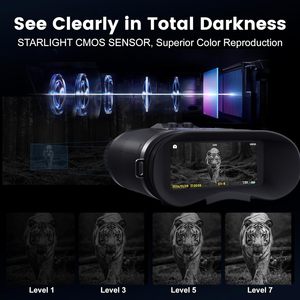 Lunettes de vision nocturne infrarouge tactiques ZT ASS8001 4K couleur pleine résolution pour extérieur (noir) - Fabricants personnalisables - Product Image 2