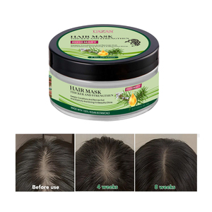 Marque privée UAZAN <span class=keywords><strong>Masque</strong></span> réparateur de cheveux <span class=keywords><strong>Masque</strong></span> capillaire nourrissant naturel pour le <span class=keywords><strong>cuir</strong></span> <span class=keywords><strong>chevelu</strong></span> Anti-crépus Sans sulfate Menthe Romarin - Product Image 2