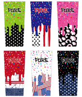 PURE Manchons de compression sportifs personnalisés roses avec motif 'Cancer Drip' par sublimation, élastiques, pour football, baseball et usage scolaire