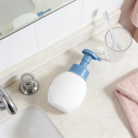 Bouteille en plastique PET avec pompe à mousse, forme plate et irrégulière, personnalisée par l'usine Zhongshun, pour savon pour les mains, nettoyant visage, mousse, OEM/ODM