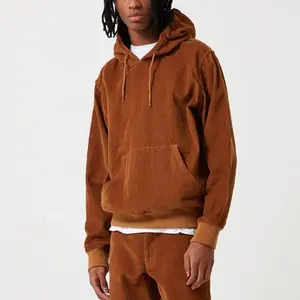China supplier mens plain pullover corduroy hoodie