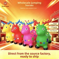 Caballos de Goma Inflables y Juguetes Inflables con Forma de Vaca para Niños de 0 a 24 Meses, Directo de Fábrica, Hechos en China