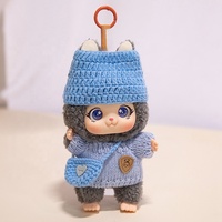 Grosir OEM Kustom Gantungan Kunci Boneka Vinyl Wajah Anime Kawaii Lucu, Hadiah Mesin Cakar