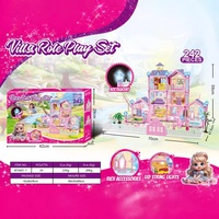 Zhiqu Toys Princess Dream Mansion Playhouse Set DIY Puzzle Lumineux Modèle En Plastique Transfrontalier pour Enfants