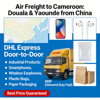 Fret aérien vers le Cameroun Douala Yaoundé Chine vers Afrique centrale Express DHL Porte à Porte DDP