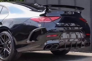Aileron de pare-chocs arrière en fibre de carbone de style C257 <span class=keywords><strong>AMG</strong></span> pour Mercedes Benz <span class=keywords><strong>CLS</strong></span> 53 <span class=keywords><strong>63</strong></span> 260 300 W257 Diffuseur <span class=keywords><strong>2018</strong></span>+ - Product Image 4