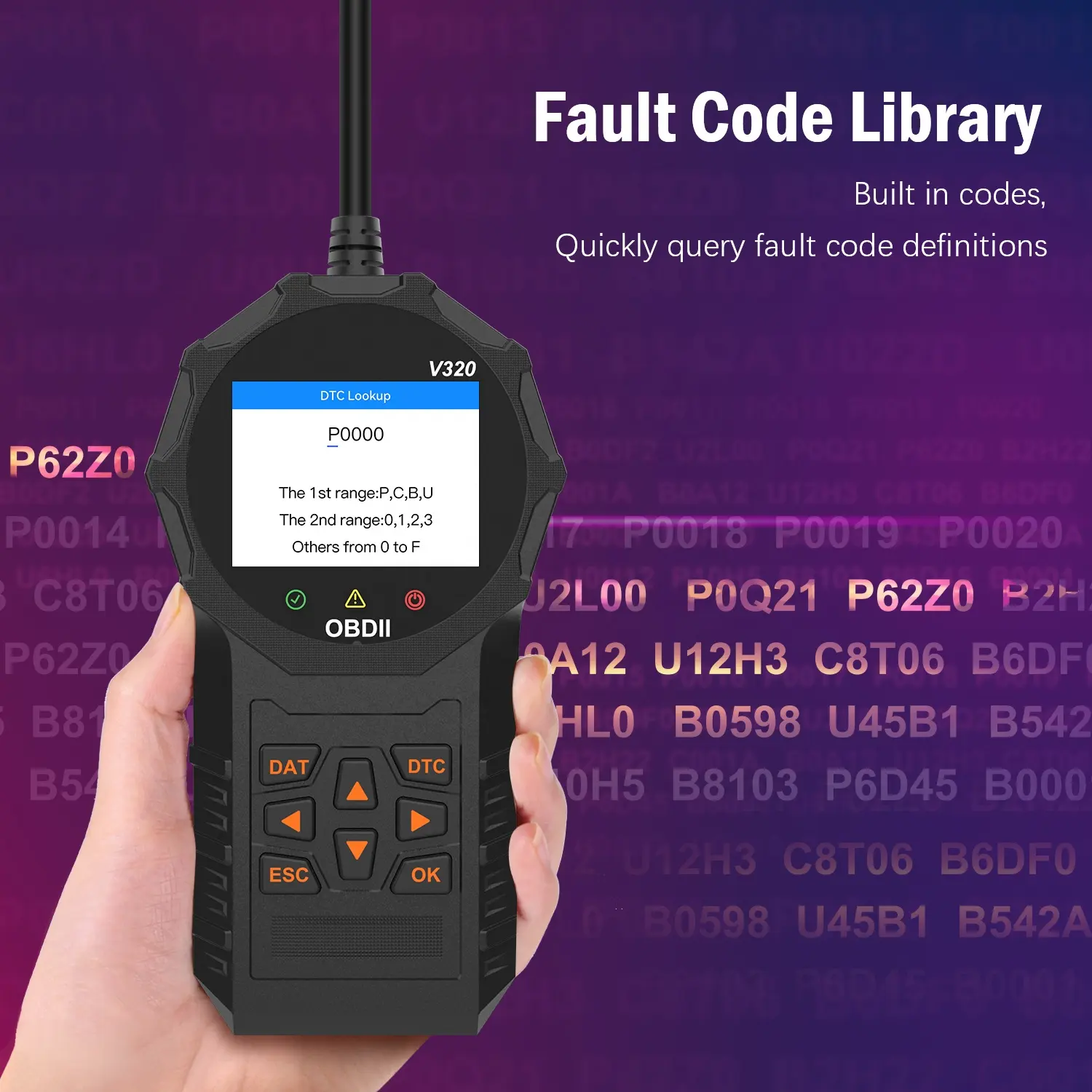 Escaner Automotriz V320 OBD2 Scanner codice guasto motore auto lettore auto OBD2 Scanner diagnostico Scanner auto