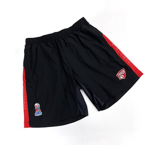 Pantalones cortos deportivos con logotipo de equipo bordado personalizado bolsillos con cremallera pantalones cortos de entrenamiento con costuras de malla transpirable - Product Image 2