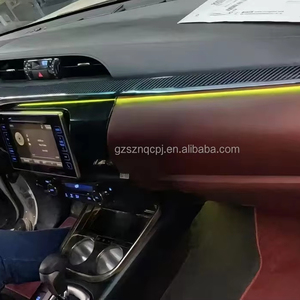 Kit LED Interni per Toyota Hilux Revo Rocco 2016-2021, Kit Porte in ABS, Finiture Decorative per Console Centrale, Accessori <span class=keywords><strong>Auto</strong></span> Aggiornati - Product Image 3