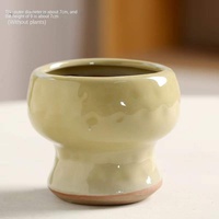 Mini jardinière succulente unique en forme de marmite 4 couleurs avec glaçure Ice-Crack pour jardin petit pot de fleurs en céramique
