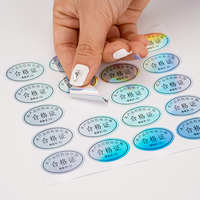 Etiqueta Adhesiva Cosmética Personalizada con Logotipo, Anti-Falsificación, Sello de Seguridad Láser Holográfico Transparente, Código QR, Resistente al Agua, Súper Adhesiva