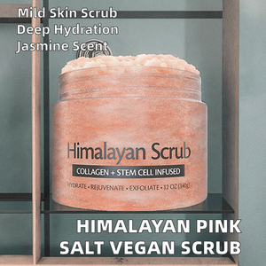 Himalayan Pink Salt <b>Body</b> <b>Scrub</b> Vegan Facial Mud Coffee Vitamin C Aloe Vera Sugar Pearl Herbal Peach Exfoliator Normal Skin for - Product Image 2