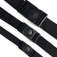 Mousqueton professionnel robuste de 20 mm, réglable, étanche, en plastique, style vintage, à dégagement latéral pression centrale
