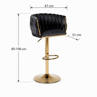 Tabouret de bar pivotant en velours blanc de style industriel, réglable en hauteur, pour bistrot, bar, club, salon, décoration