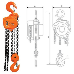 Easy Use Japanese Type <strong>Hoist</strong> Hand <strong>Chain</strong> Block Vital VT Type 1T 1.5T 2T 3T 5T 10T Manual Portable <strong>Hoist</strong> Lifter - Product Image 1