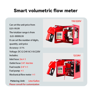 220V điện tự động nhiên liệu cầm tay đo lưu lượng <span class=keywords><strong>DIESEL</strong></span> chuyển bơm Kit 30-40L/min dầu bơm bánh răng cho nhiên liệu Dispenser - Product Image 4