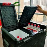 Kulkas Portabel Kompresor 64 Liter 12 Volt Tenaga Surya untuk Mobil, Aksesoris 220V, Grosir