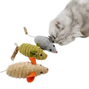 <span class=keywords><strong>Jouet</strong></span> pour chat : Petite souris en bois et coton-lin, avec herbe à chat et corde élastique, <span class=keywords><strong>jouet</strong></span> à mâcher en peluche, livré en sac transparent – Idéal pour le dropshipping - Product Image 1