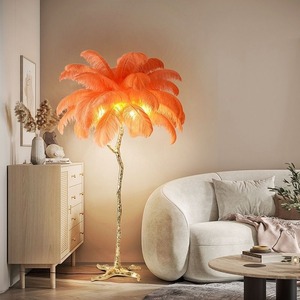 <span class=keywords><strong>Lampada</strong></span> da Terra Moderna Nordica di Lusso <span class=keywords><strong>con</strong></span> <span class=keywords><strong>Piume</strong></span> di Struzzo, LED, Paralume Bianco e Garanzia di 3 Anni - Product Image 5