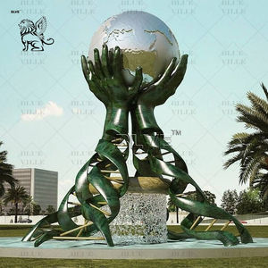 Декор для сада, латунная медная абстрактная художественная металлическая скульптура, бронзовая скульптура дерева, Человеческая Статуя - Product Image 6