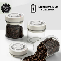 Récipient de stockage de nourriture en verre sous vide intelligent rechargeable et scellé pour ustensiles de cuisine
