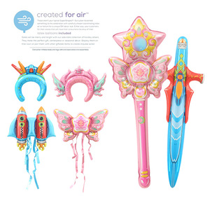 Nuevos Accesorios para Fotos de Niños, Diademas, Espadas, Varitas de Hadas, Alas de Mariposa, Globos de Aluminio de Princesa y Príncipe para Fiestas de Cumpleaños - Product Image 4