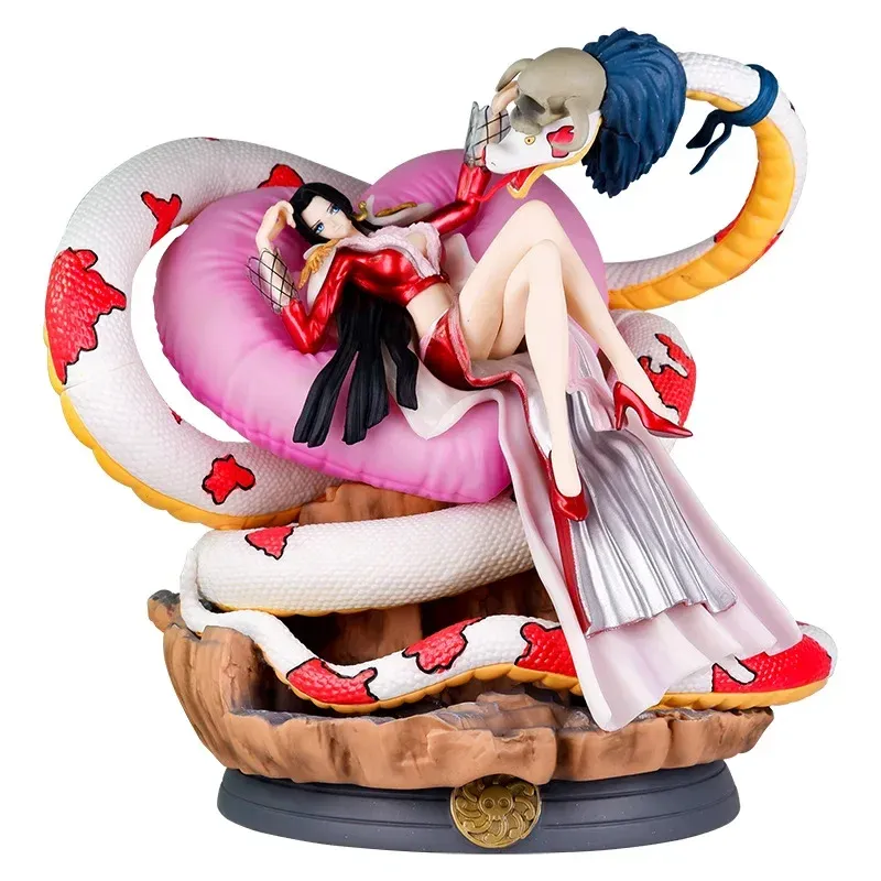 30CM Deitado Modelo Cobra Figura Anime Boneca 1 PIECE Boa Hancock Sexy Girl Manga Estatueta Brinquedos