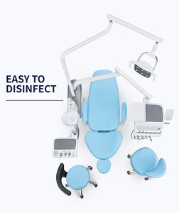 CE High Class Imported Leather Cushion <strong>German</strong> Grade Black and Sliver Disinfection <strong>Dental</strong> Chair <strong>Unit</strong> - Product Image 1
