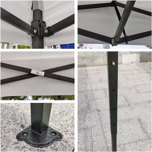 Tente de réception escamotable imperméable pour événements extérieurs 3x3 m – Chapiteau de stand commercial pour salons professionnels - Product Image 2