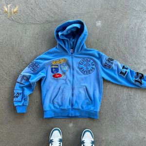 เสื้อฮู้ดสองชั้นสำหรับผู้ชายผ้าคอตตอนมีฮู้ดสองชั้นผ้า100% เทอร์รี่/ผ้าฟลีซปักตามสั่งส่งตรงจากโรงงาน - Product Image 1