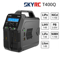 Chargeur d'équilibrage indépendant 4 canaux SKYRC T400Q 100W*4 400W Total AC/DC pour LiPo LiFe LiHV NiMH NiCd Pb, idéal pour la recharge de drones RC