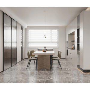 Ensemble de meubles complets haut de gamme pour villa, penthouse, chambre en L avec grand lit king-size, en tissu moderne, pour usage commercial - Product Image 3
