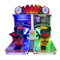 Simulateur de voiture électrique 2 joueurs, machine de jeux vidéo d'arcade de course, pousse-pièces