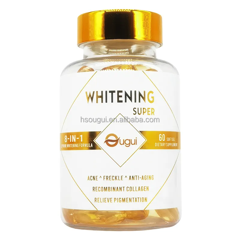 La dernière capsule de blanchiment de suppléments de vitamine basée sur la recherche pour les femmes améliore le tonus de la peau et l'efficacité anti-âge