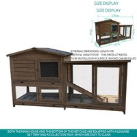 Cage de luxe pour animaux de compagnie à double pont Matériau en bois résistant à l'urine pour cochon hollandais Pigeon cobaye ou poulailler-Pour le salon
