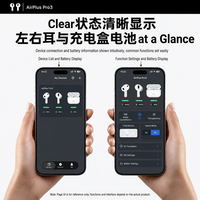 Écouteurs TWS à réduction de bruit blanc, Bluetooth 5.4, sans fil, audio spatial, contrôle par balayage pour usage quotidien