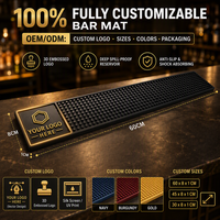 Tapis de bar en PVC personnalisé, tapis anti-dérapant, imperméable, tapis de service avec logo OEM pour bar à cocktails, pub, restaurant