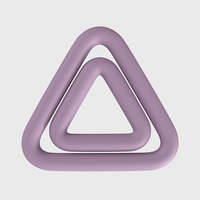Haltères en silicone triangulaires antidérapants personnalisés pour la musculation et l'entraînement en salle de sport (vente en gros)