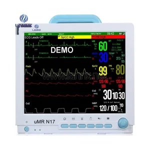 LANNX uMR N17Ce承認病院15インチTftベッドサイドモニターObstetric Multiparameter Signos人間または動物のバイタルモニター