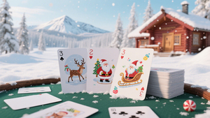 Cartes à jouer sur le thème de Noël pour les jeux de cartes Atmosphère chaleureuse et joyeuse avec <span class=keywords><strong>carte</strong></span> personnalisée de tranquillité hivernale typique - Product Image 5