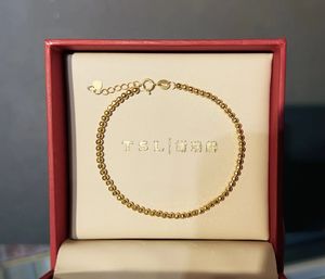 Xinfly Wholesale 18K AU750 Real Gold <b>Beaded</b> <b>Bracelet</b> for Women Waterproof Pure Gold Girls Jewelry Hot Sale - Product Image 5