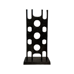 Sculpture abstraite moderne en argent, objet d'art contemporain pour la décoration de la maison, à poser sur une table de salon. - Product Image 5