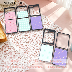 NOVELSUB per Samsung <span class=keywords><strong>Galaxy</strong></span> <span class=keywords><strong>Z</strong></span> Flip 8, Cover per Telefono Personalizzabile in TPU 2D con Inserto in Alluminio per Sublimazione - Product Image 6