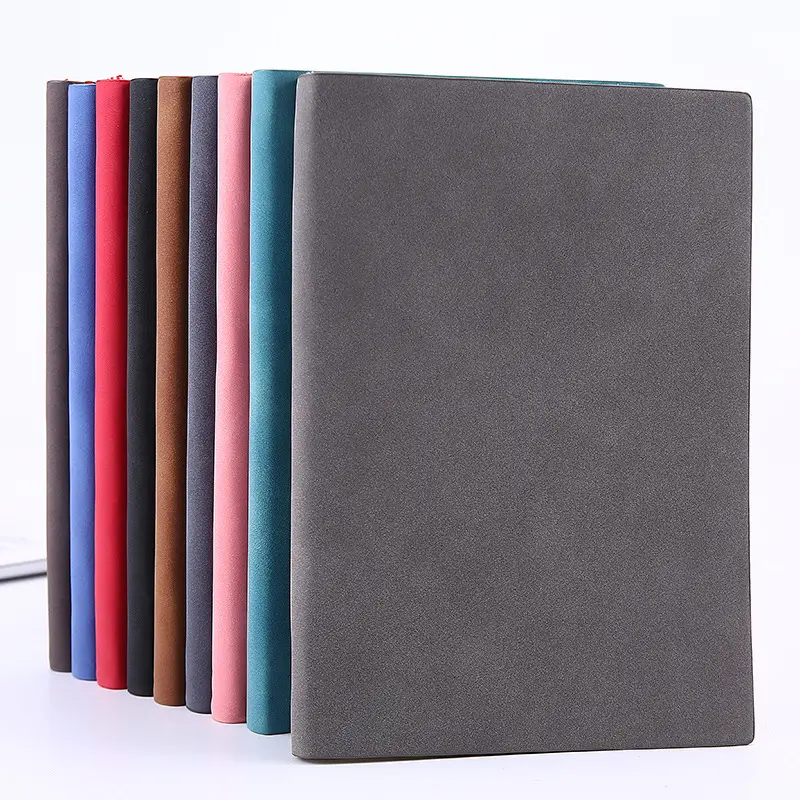 Simple Lined Custom Journal Printing Cheap Plain B5 A6 A5 Leather Soft Cover Bound Custom Notebooks Planner Bulk