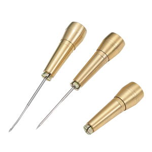 Metal <strong>Leather</strong> Shoes Canvas Tent Copper Handle Stitcher Taper Craft Needle Shoe Repair Awl <strong>Sewing</strong> Tool <strong>Kit</strong> - Product Image 4