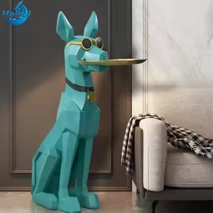 งานฝีมือเรซิ่นที่ทันสมัยของตกแต่งบ้านสุนัขท่าใหญ่ต้อนรับอย่างสร้างสรรค์ออกแบบได้ตามต้องการ - Product Image 4