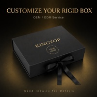 Boîte cadeau rigide personnalisée pour accessoires vestimentaires de luxe, fermeture magnétique, pliable, noir mat, dorure à chaud, vente en gros, directement de l'usine